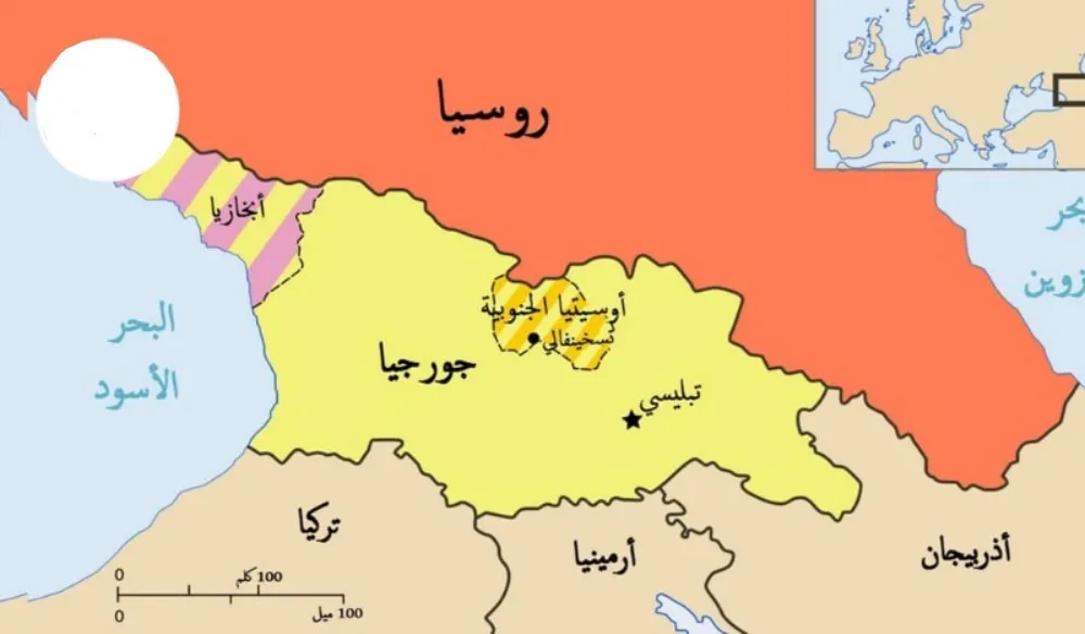 خريطة جورجيا بالعربي